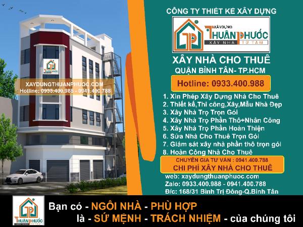 Dự Án Nhà Cho Thuê - Bình Tân - Tháng 1 - 2020