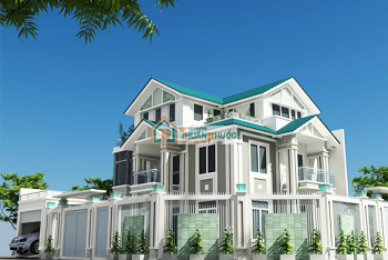 Thiết kế -Xây Nhà – Biệt Thự – 3 tầng – Mái Thái, (Nhà Chi Dung),Cty Xây Dựng Bình Tân