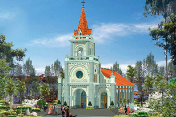 Thiết kế nhà thờ thiên chúa, nhà thờ Cái Quao, tỉnh Bến Tre