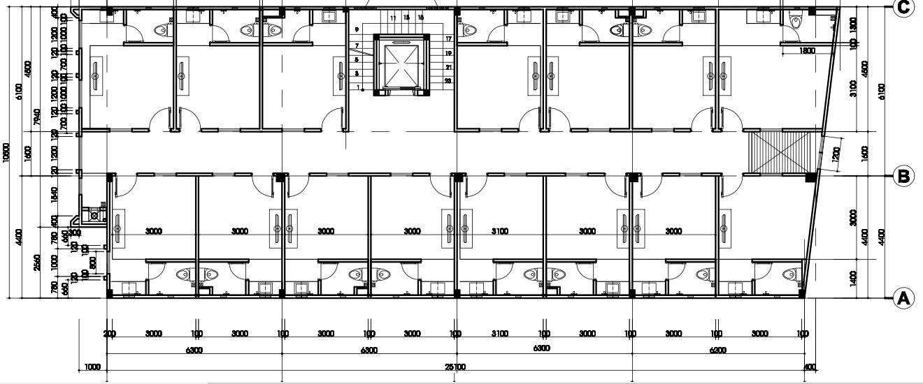 Mặt ngang mẫu xây nhà trọ cho thuê 4 tầng đẹp.