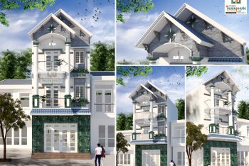 Thiết kế -Xây Nhà – biệt thự phố – 3 tầng, (Nhà Anh Phú),Cty Xây Dựng Bình Tân
