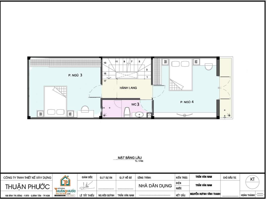 Báo Giá Xây Nhà – Mẫu nhà 4 tầng 4mx16m có 4 phòng ngủ – Anh Tiến Đồng Nai