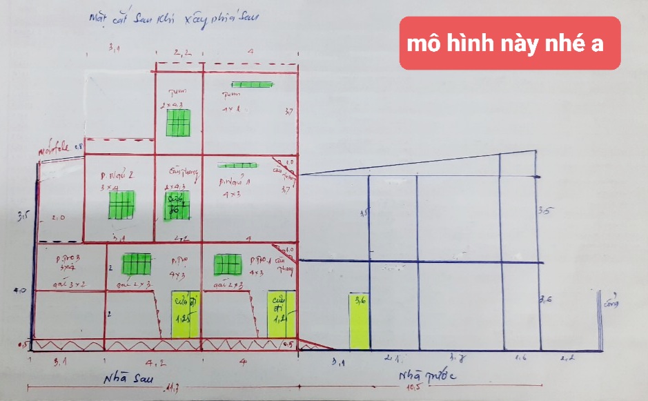 Báo giá xây nhà – Mẫu Nhà Phố 3 tầng 4m x12m kết hợp cho thuê phòng trọ – mn070223avinh